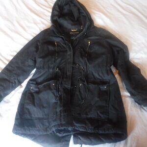 Steve Madden Womens Black Winter Coat Pockets Size Medium